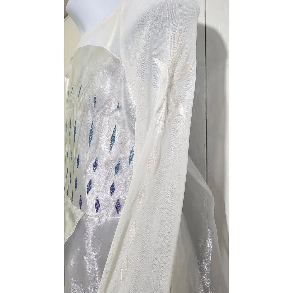 Disney Store Frozen 2 Elsa Snow Queen Costume 7-8 Dress Wig Tiara Ice Princess